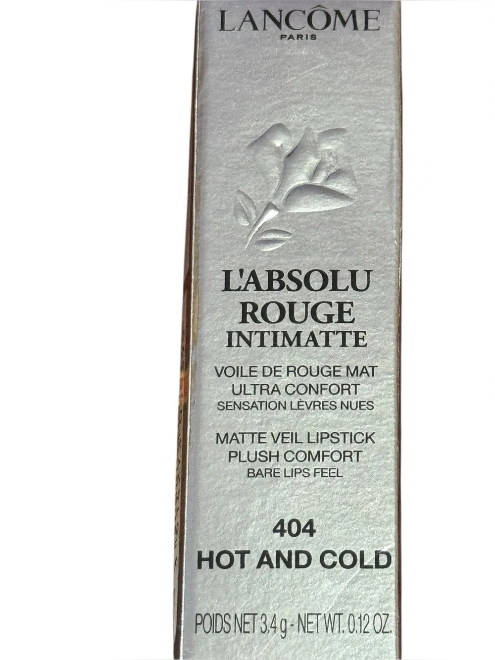 Lancôme L'Absolu Rouge Intimatte Soft Matte Lipstick Hot & Cold 404 0.12oz New